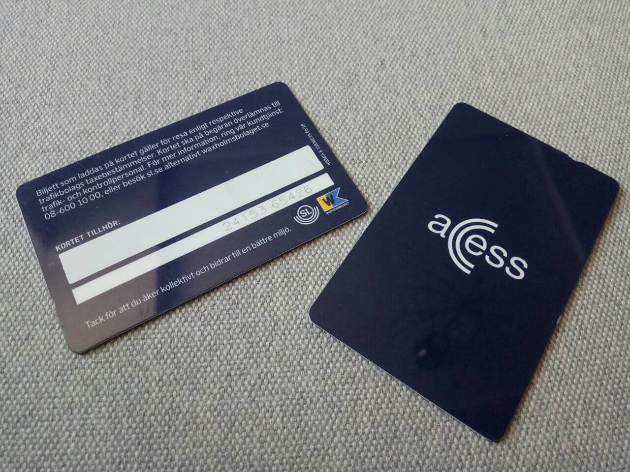 SL Access card в Стокгольме